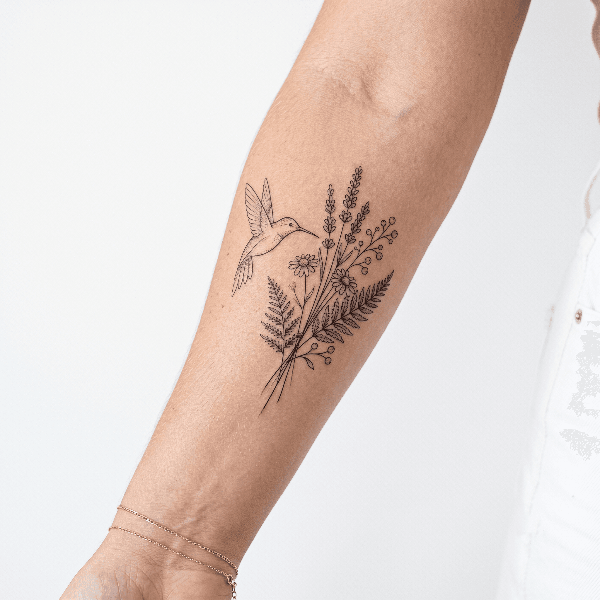 Tatuagem em estilo Fine Line